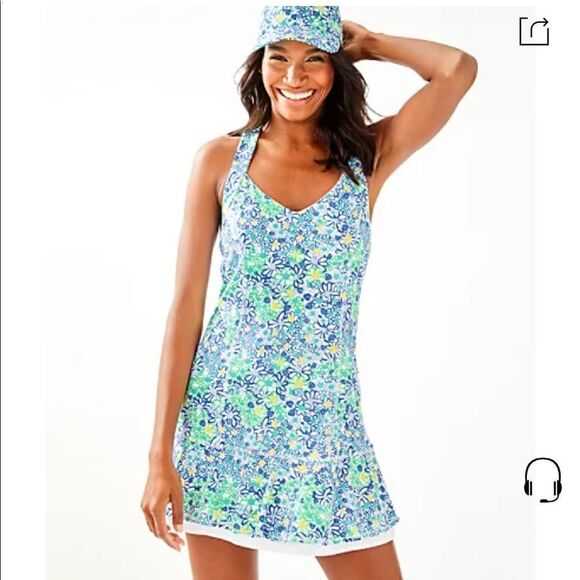Lilly Pulitzer Luxletic Sean Tennis Dress SPF 50+ M - Picture 1 of 14